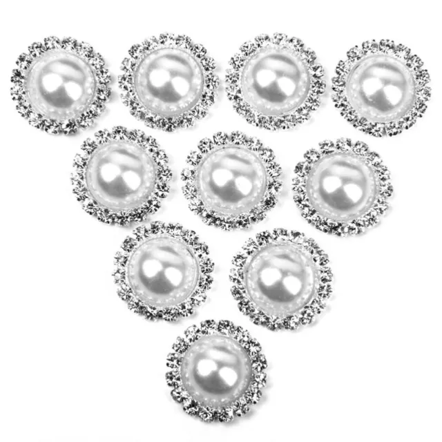 10 Pcs Hairband Embellishment Pearl Decor Handmade Accessories Rhinestones