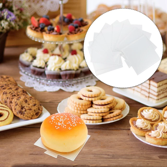 100 piezas Prácticas Alfombrillas para pasteles Mousse Tabletts Caja Bases  delicadas