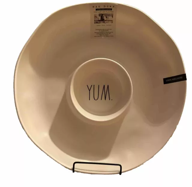 “Yum" melamine Party Serving Platter  Apperizer Chips Dip Bowl Tray