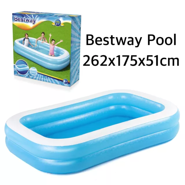 Bestway Pool 262 x 175 x 51cm Familypool Kinderpool Planschbecken NEU..