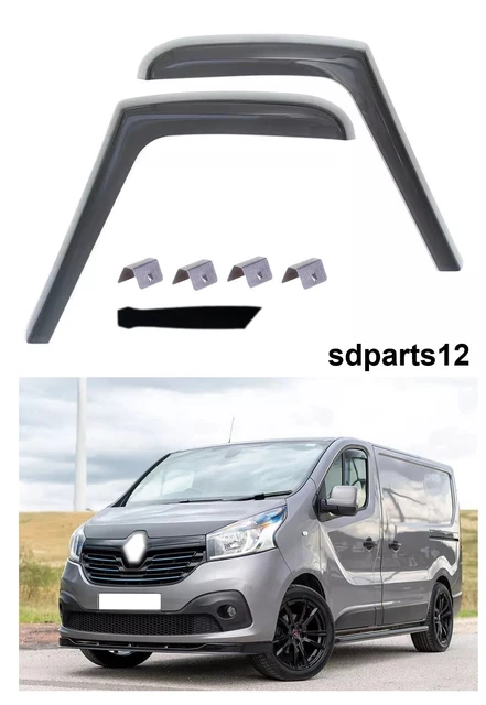 Déflecteurs de Vent Pluie d'air Compatible avec Renault Megane 2008-2016 HB Acrylique 4X Noir