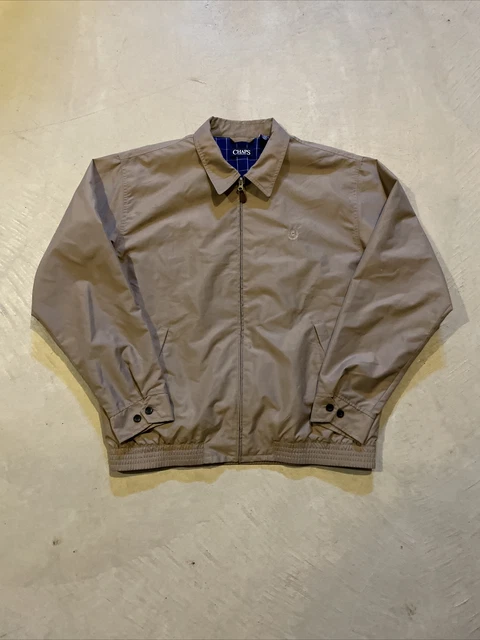 Vintage Retro Chaps Ralph Lauren Harrington Jacket Beige Tan Men's Size Large