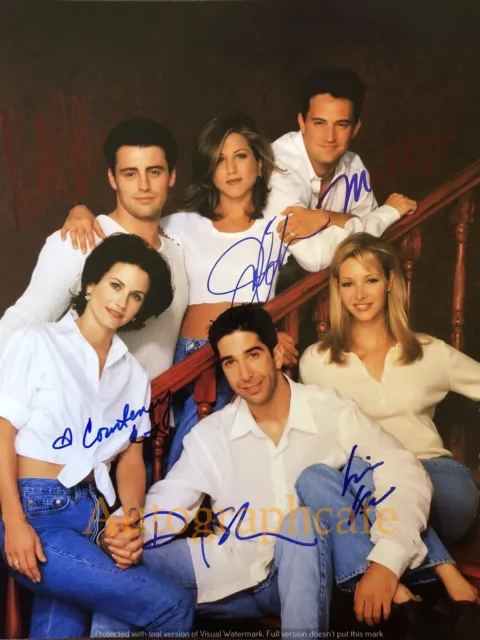THE CAST OF FRIENDS 10 x 8 Inch Signed Photo - High Quality Copy Of Original