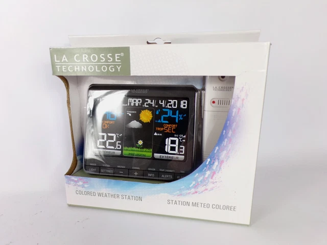 Station Météo La Crosse Technology WS6821 – Écran LCD Couleur – Température Intérieure/extérieure, Hygrométrie, Prévisions