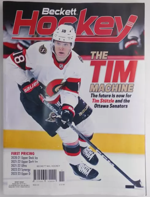 Beckett NHL Hockey magazine Nov 2023 Tim Stutzle and the Ottawa Senators