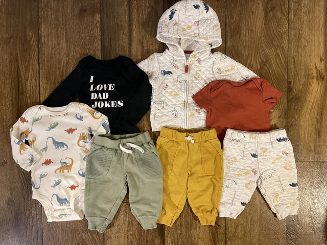 Carters Baby Boy 6 Mo Shirts Bodysuits Pants Jacket Clothes Fall Winter Lot Dad
