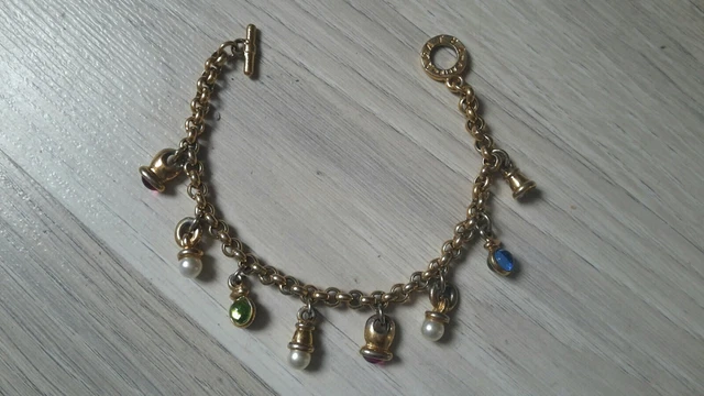 Bracelet Breloques Agatha Paris - Plaqué Or - Modèle Chien - Designer Français