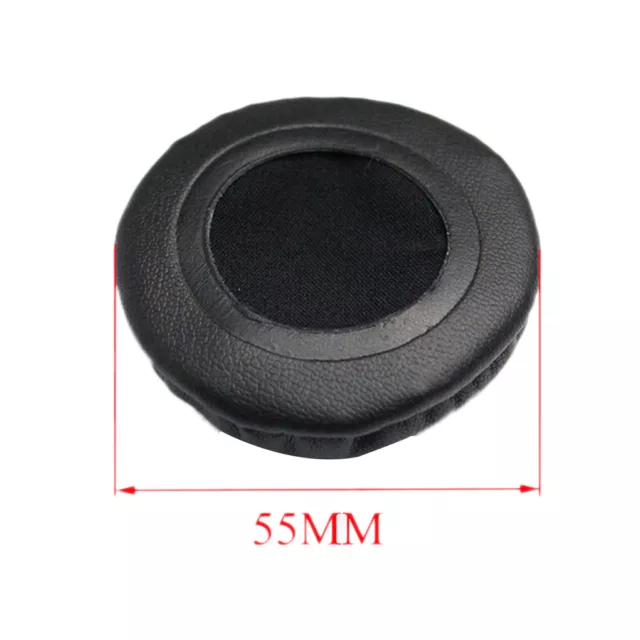 1Pair Universal PU Leather Soft Foam Sponge Replacement Headphone Ear Pads Black 3