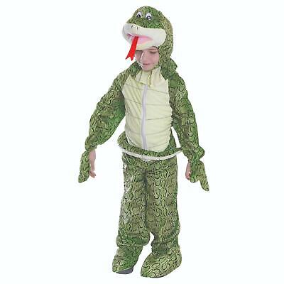 Bambini Verde Serpente Animale Della Giungla Libro Giorno Costume Ragazze Medio