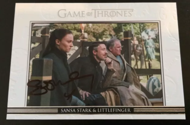 Sophie Turner Game Of Thrones Card Hand Signed Autograph JSA COA