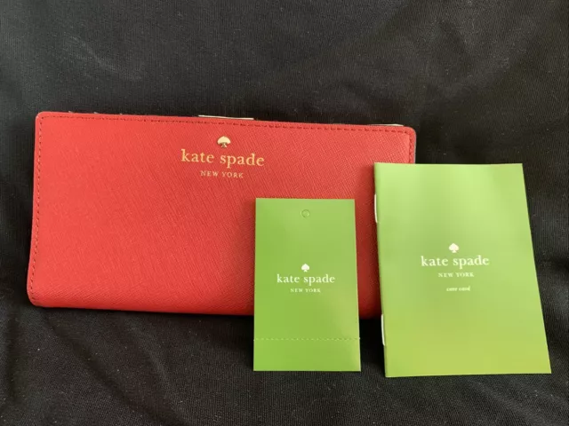 NEW DISCONTINUED Kate Spade Mikas Pond Stacy Bifold Wallet, Pillbox Red (617)