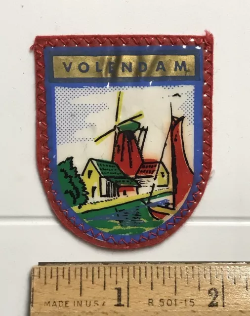 Volendam Holland The Netherlands Dutch Windmills Souvenir Printed Patch Badge