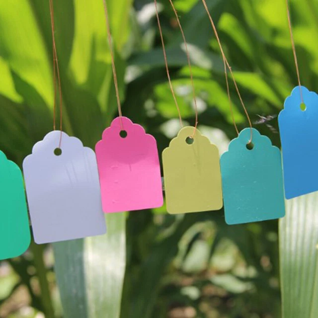100x Garden Plant Labels Plastic Plant Tags Nursery Markers Flower Pots Seed$v