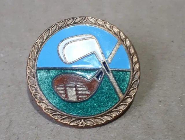 GOLF Vintage Enamel Pin Badge, Golfing Memorabilia, Good Quality, Collectable