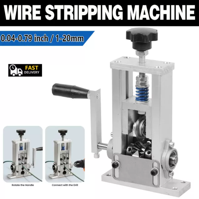 Manual/Electric Wire Stripping Machine Cable Stripper Crank Scrap Copper Cutter