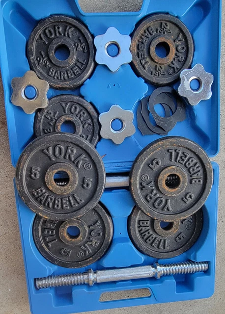 York 40 lb hotsell adjustable dumbbell set