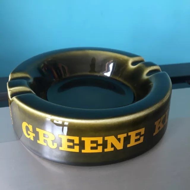Vintage GREENE KING PUB ASHTRAY 12.5 cm WADE ENGLAND Home Bar/Man Cave Retro