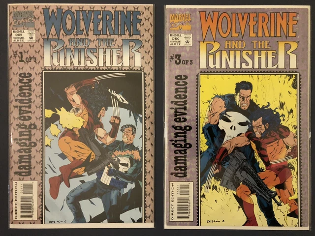 Wolverine and the Punisher Damaging Evidence # 1 & 3  lot of 2 (MARVEL 1993) NM