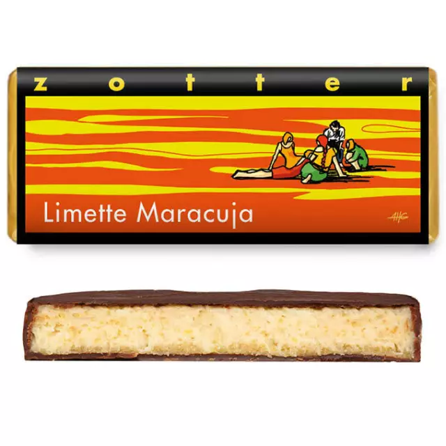 Zotter Handg. Schokolade Limette Maracuja 70 g (100 g = 6,14 €)