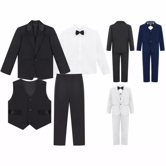 Set abito ragazzo 4 pz. Abito giacca camicia gilet pantaloni battesimo matrimonio festa vestiti
