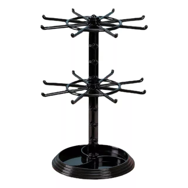 Jewelry Keychain Display Stand Personal 2 Tier Rotating Pendant Stand Organizer