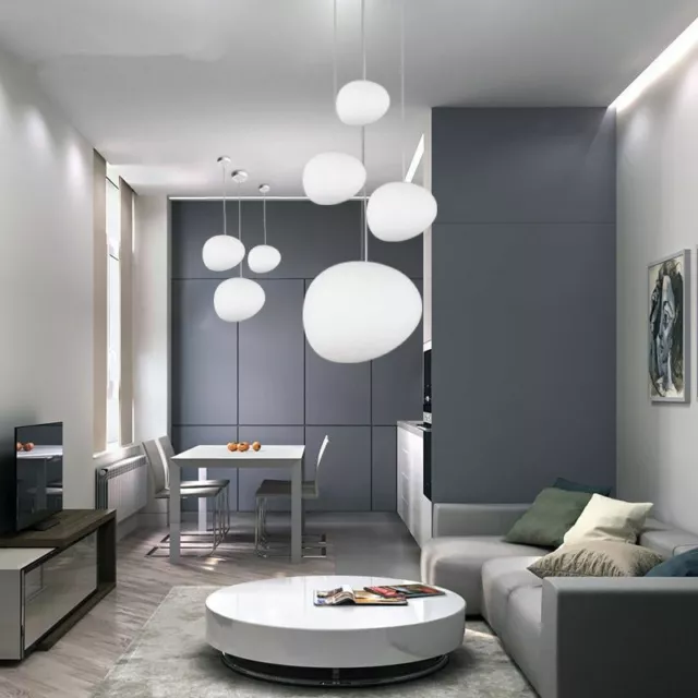 Modern Foscarini White Glass Pendant Lamp Chandelier Ceiling Light Fixture