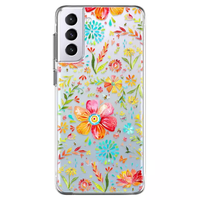 Pretty Flower Phone Case For Samsung Galaxy A14 A04s A34 A53 5G Shockproof Cover