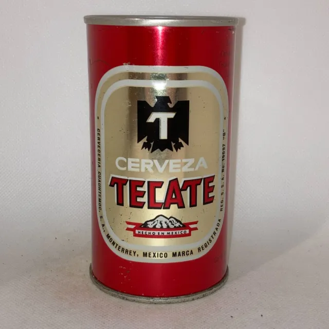 Tecate beer can, Mexico, bottom opened