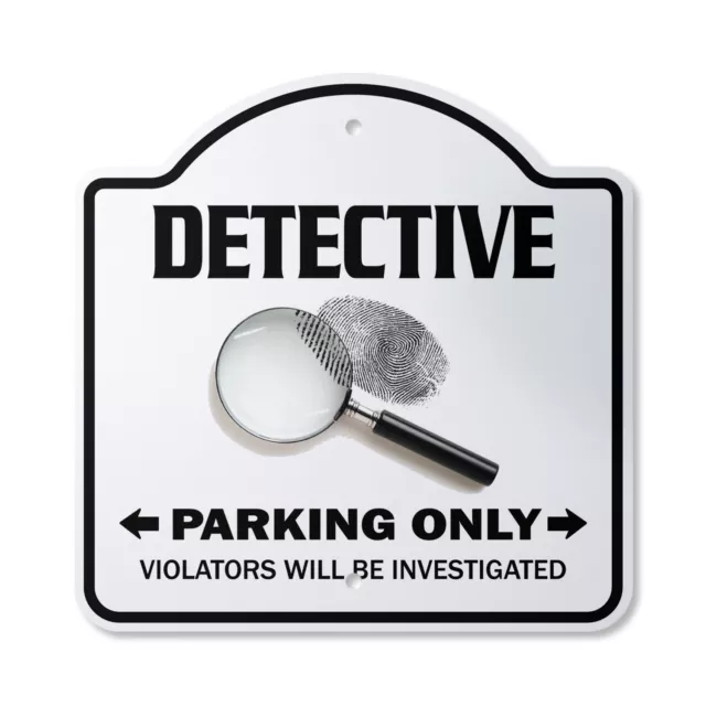 Detective Plastic Novelty Sign Parking Private Eye Dick Cop Police Pi