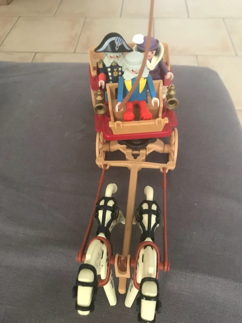 PLAYMOBIL 5600 Calèche époque 1900 Avec Cocher, Dame Et Chevaux - Vintage 1989