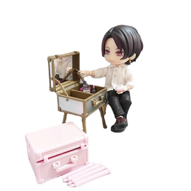 1pc 1/12 Dollhouse Miniature Vanity Box Dresser Beauty Product Accessories Decor 3