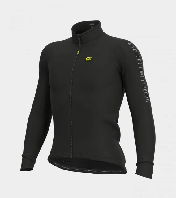 Trikot Winterlich Radsport Ale' Solid Unten Schwarz 2022