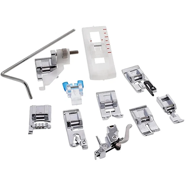 Set De 32 Pieds-de-Biche Pour Machine à Coudre - Métal, Universels - Pour Fermetures Éclair, Ourlets, Décorations