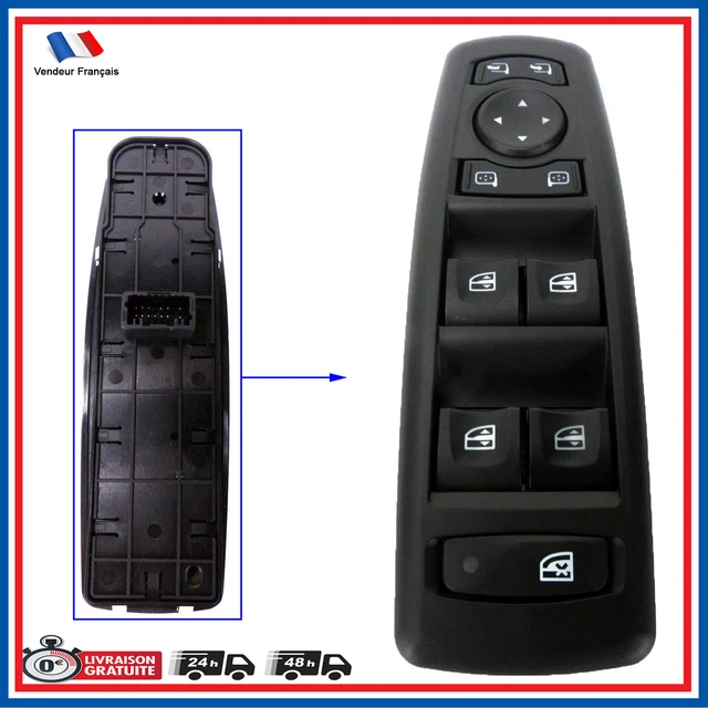 Bouton de leve vitre electrique avant gauche RENAULT FLUENCE LAGUNA 3 MEGANE 3