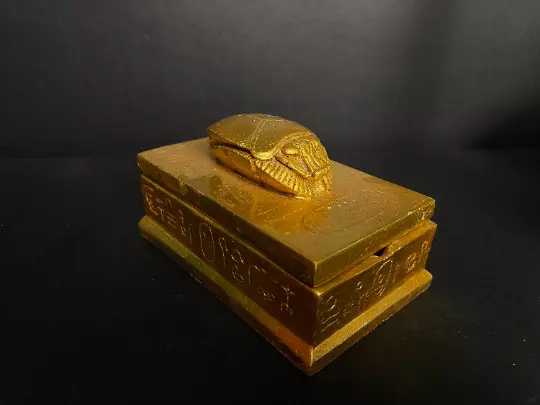 Amazing Jewelry Box of The Egyptian Scarab symbol of good luck and protection