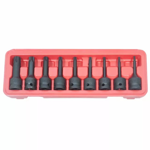 COFFRET 9 DOUILLES EMBOUTS IMPACT TORX MALES A CHOC 1/2 T20 à T70