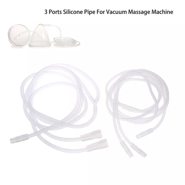 3Port Vacuum Massage Enlargement Lifting Breast Enhancer Cup Pipe Tube Conne ZT