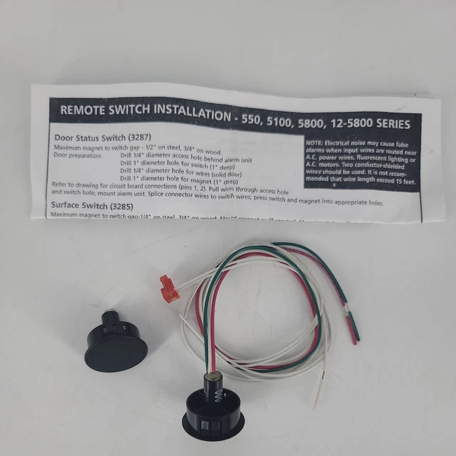 Sargent 3287 Door Status Switch,Black,2 In. New Open Box