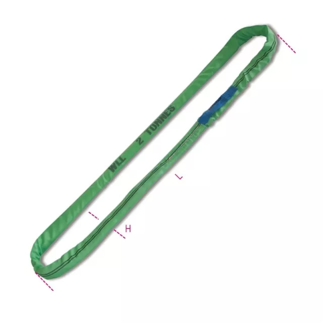 Robur 8173 1M 2T Sollevamento Rotondo Fionda Con Rinforzato Occhi (Verde)