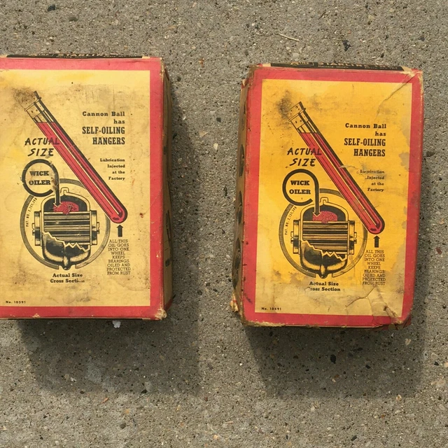 Vintage 2 - Empty Boxes ONLY! - Cannon Ball Barn Door Rollers 3
