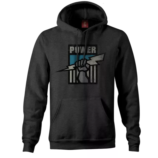 Port Adelaide Power AFL Footy Mens Adults Retro Hoody Hoodie