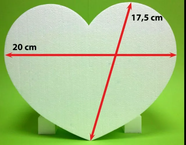 Herz 20 cm Basteln kreative Ideen Styropor Wanddekoration Schaufenster Kampagne