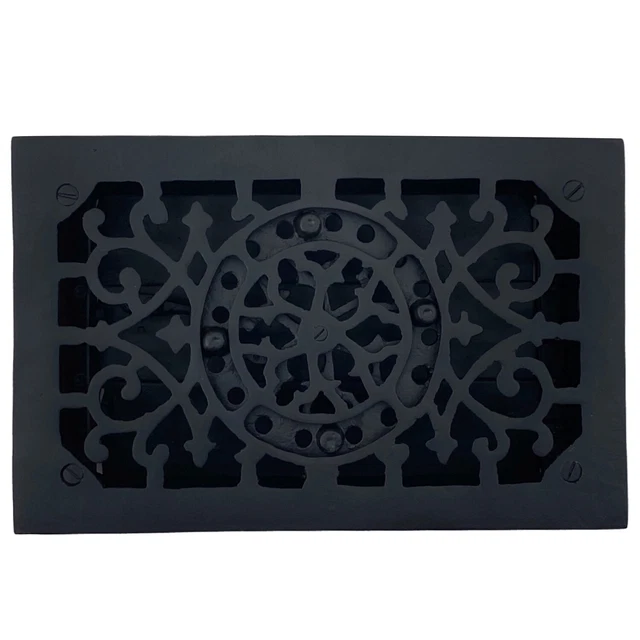RECTANGULAR CAST IRON Heat Register with Louvers 11 1/8 Inches by 7 1/8