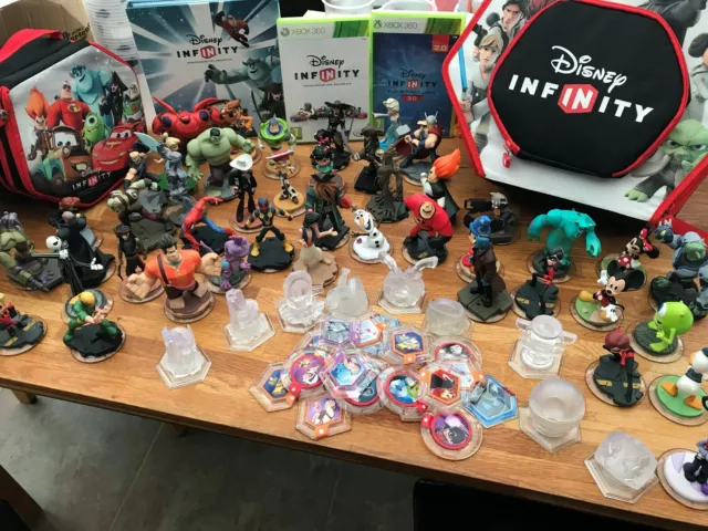 Disney Infinity Figures, Crystals, Games, Power Up Discs, Portal and Carry Cases