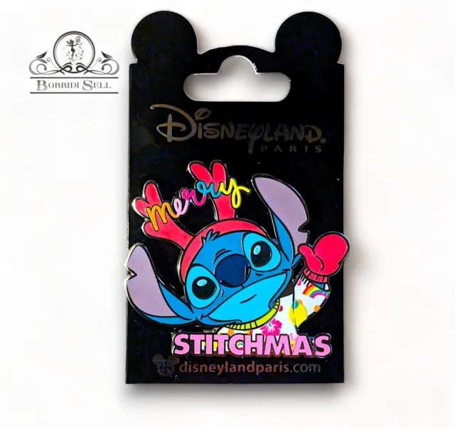 Pin Disney Stitch Merry Stichmas Lilo and Stitch / OE 2023 Disneyland Paris Pins