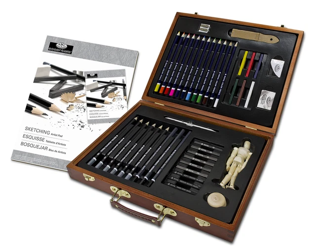 Panneau De Croquis En Bois 45x60cm - Tablette à Dessin Portable Artiste Étudiant Avec Clips