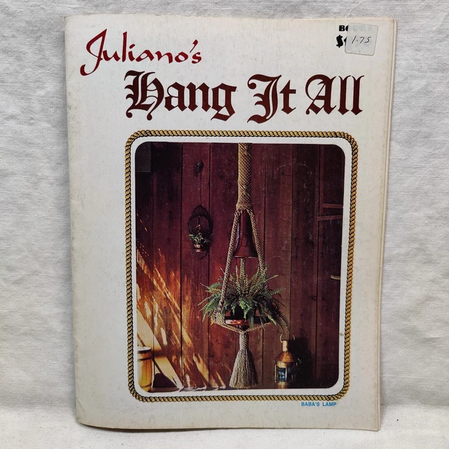Raro 1975 de colección Macrame hang it all proyectos de decoración del hogar - Libro de Juliano # 1