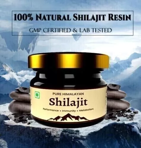 Résine Shilajit de l'Himalaya 100 % naturelle certifiée acide fulvique...