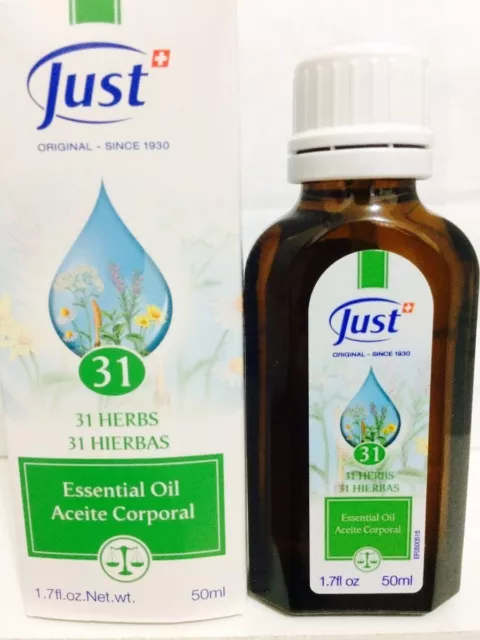 31 Herbal Oil 50ml genuine JUST swiss herbs FREE POSTAGE