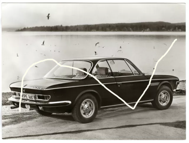 24x18cm Orig altes Werk Foto 1971 BMW 3.0 CS Coupe Typ E9 photo 1